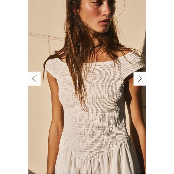 NWT FREE PEOPLE SMOCK MIDI DRESS (XS) - Picture 2 of 3